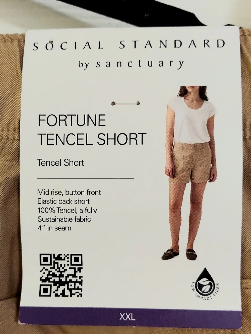 Sanctuary Shorts, NEW! Size XXL, Beige, Pockets‎